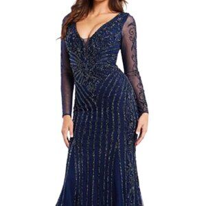 NWT Jovani 24236SC Evening Dress Navy Size 10